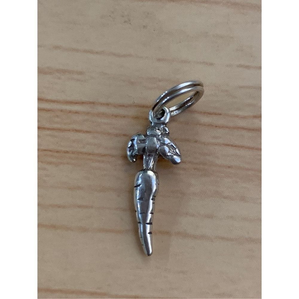 Carrot Vegetable Sterling Silver Jewelry Charm